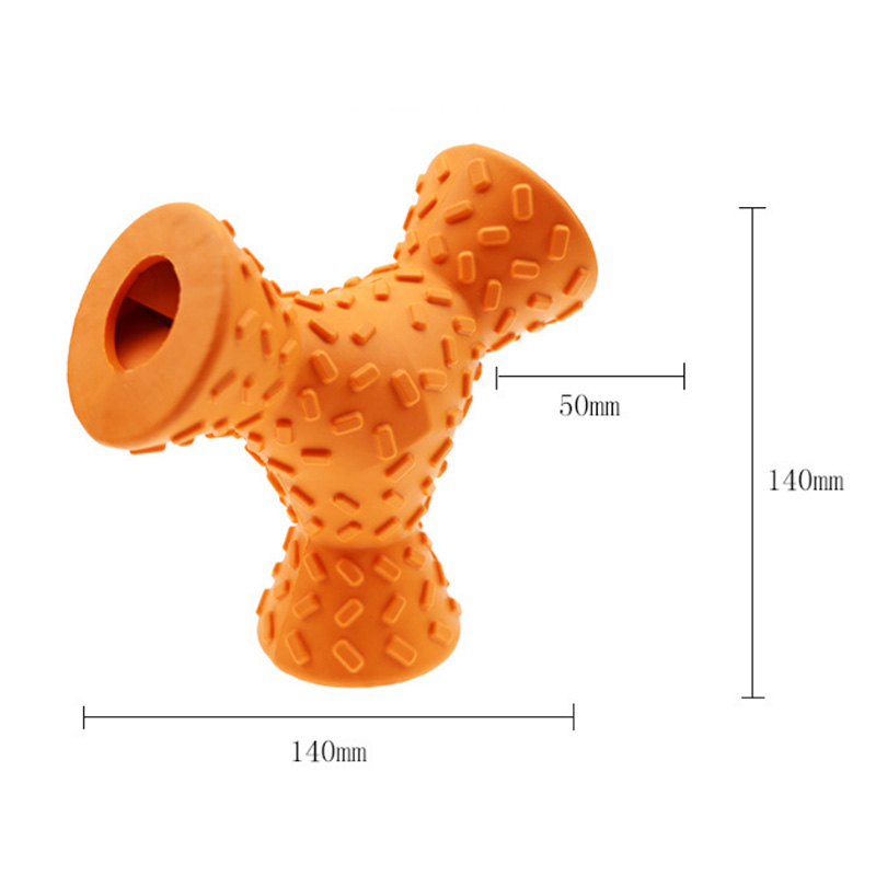 Brinquedos para mastigar de borracha com bastões triplos