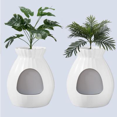 Hidden Cat Litter Box with Artificial Plant