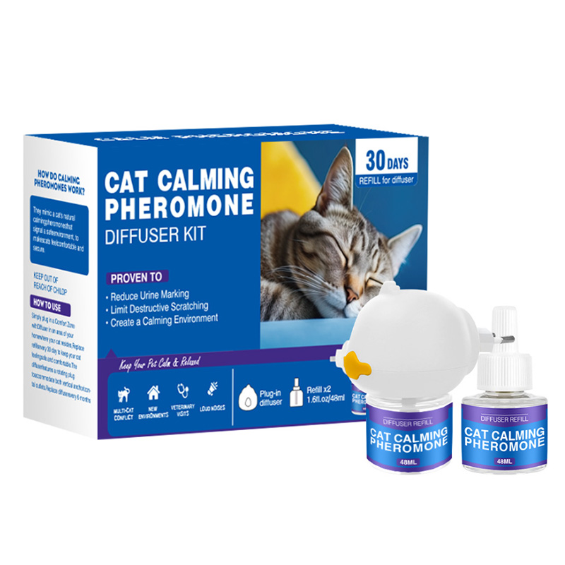 Kit difusor de feromônio para gatos de estimação de marca própria
    