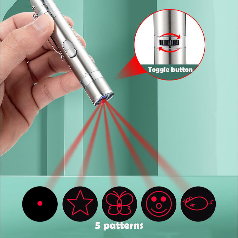 Brinquedo para gato com ponteiro laser recarregável USB