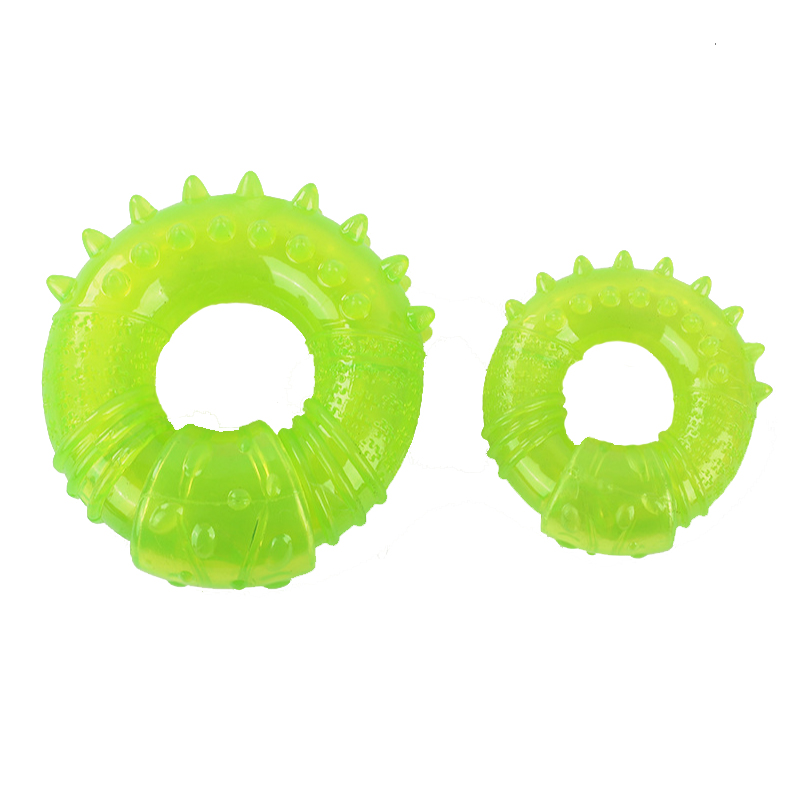brinquedo de donut para cães TPR com dispensador